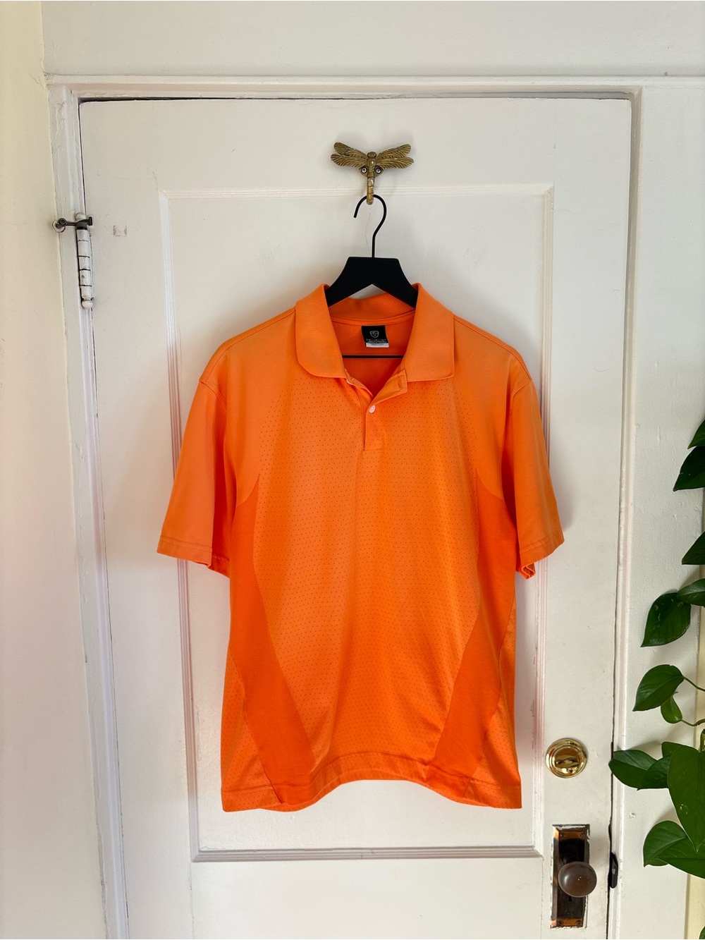 NIKE Men's Dri-FIT Orange Ombré Performance Polo Shirt Medium
